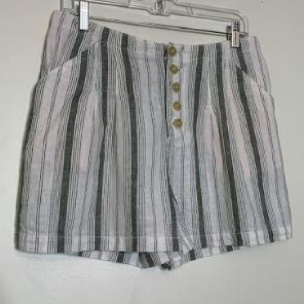 Anthropologie Beachy Linen High Waist Shorts